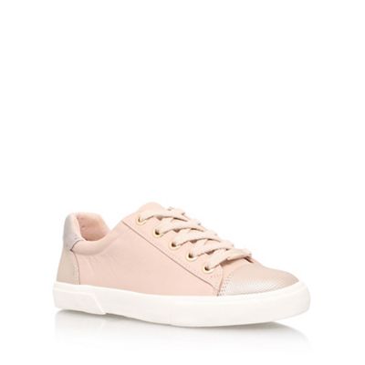 Pink 'Light' flat lace up sneakers
